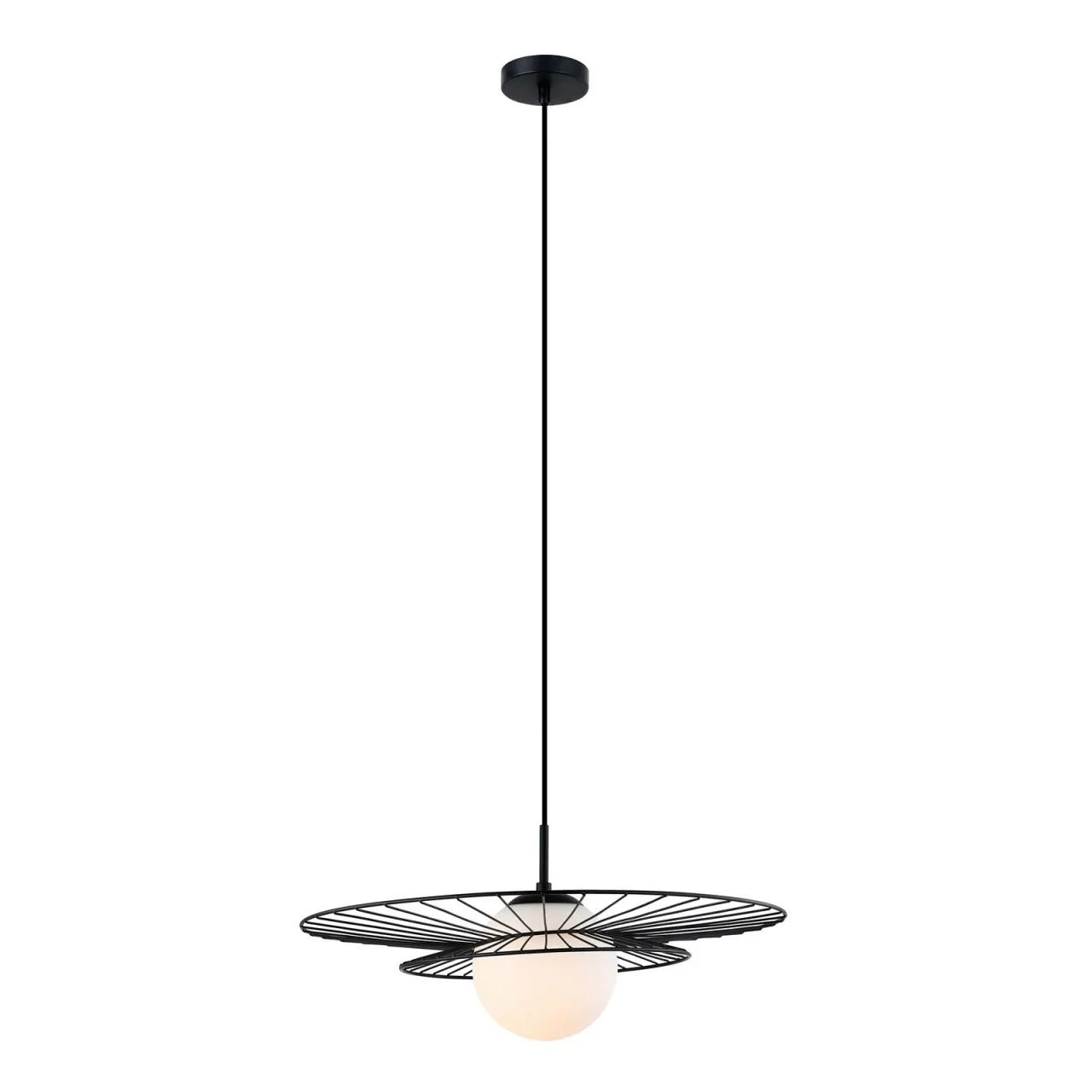 Alison, nowoczesna lampa wisząca, czarna, E27, MDM-4001/1 BK